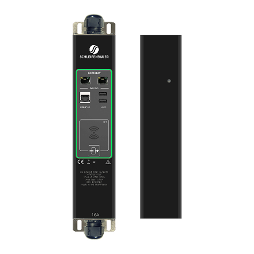 Schleifenbauer GM 47A7VIP1101 Inline Meter Vertical 5.0 Gateway, 16A, 1 outlet